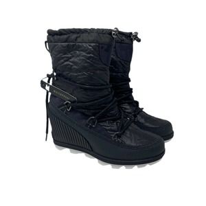 Sorel Kinetic Waterproof Wedge Bootie Black